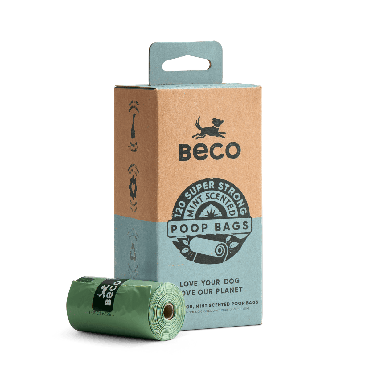 Scented dog top poop bags