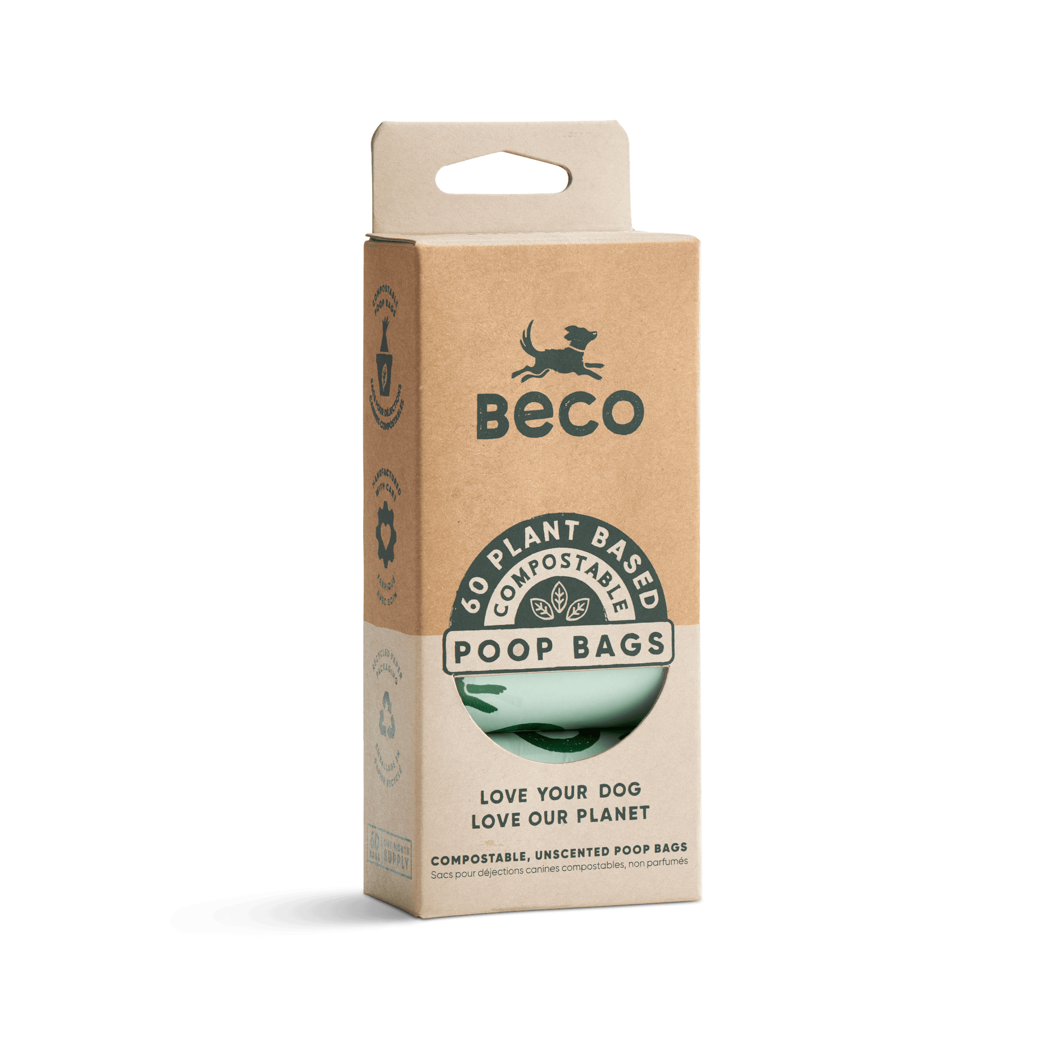Compostable Dog Poop Bags BECO Love your dog love our planet