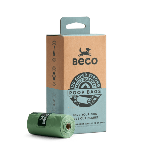 Large Dog Poop Bags Mint Scented BECO Love your dog love