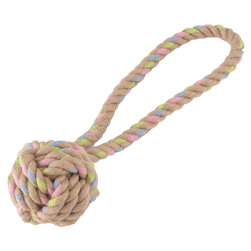 Hemp Rope Ball on Loop BECO Love your dog love our planet